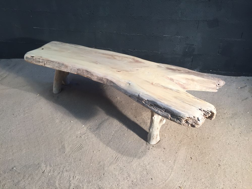 Assises pour bureau - banc en bois flotté - DECO-NATURE