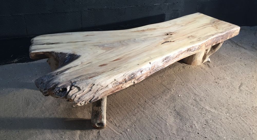 Assises pour bureau - banc en bois flotté - DECO-NATURE