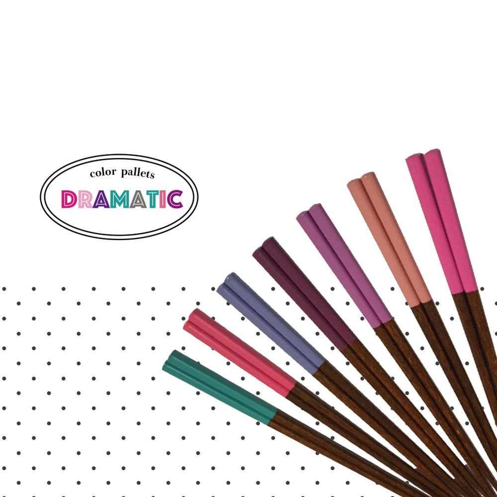Cadeaux - Ensemble de baguettes de couleur coordonnée 7 paires - HASHIFUKU