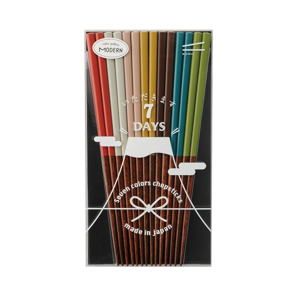 Cadeaux - Ensemble de baguettes de couleur coordonnée 7 paires - HASHIFUKU