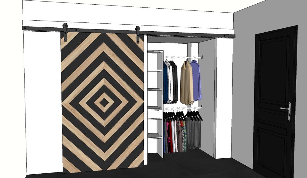 Walk-in closets - RHOMBUS Door - SESAME OUVRE-TOI