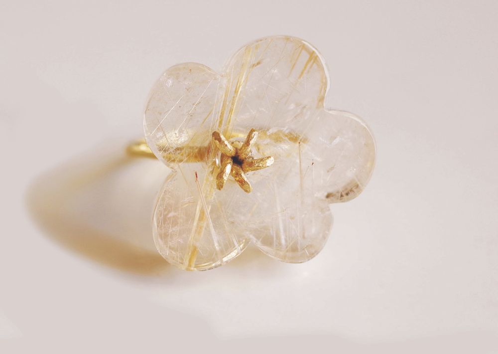 Bijoux - Bague Flower Ring / Rutile Quartz - NAM