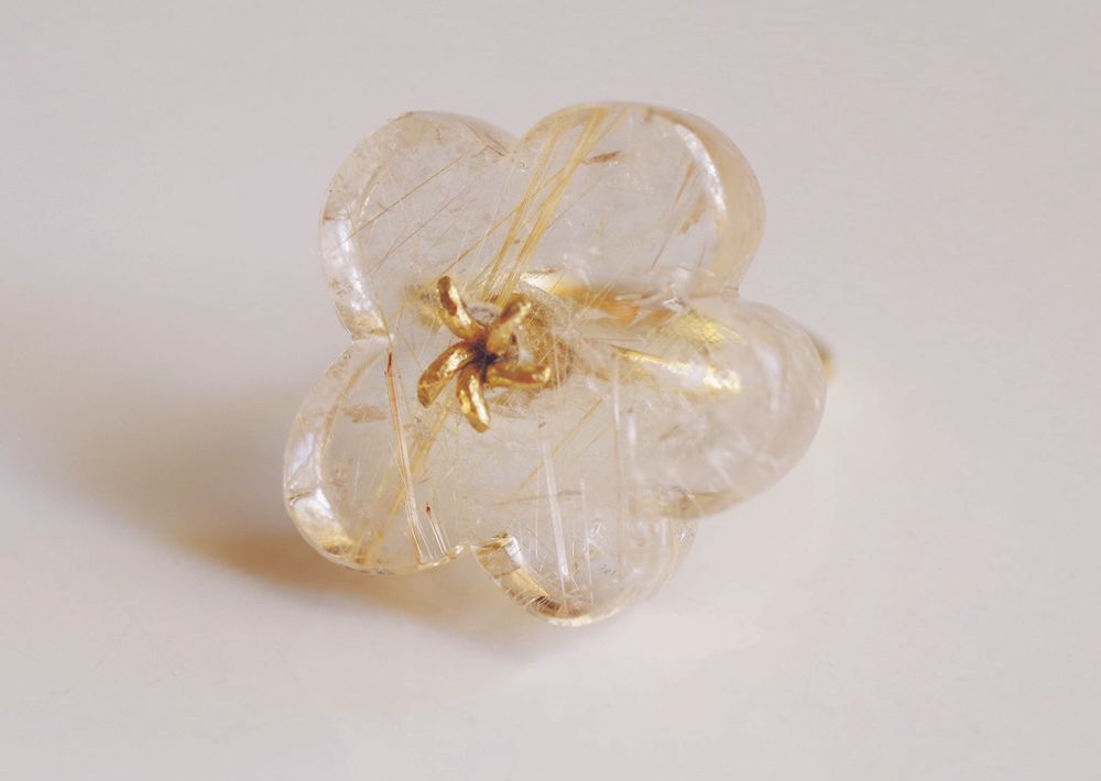 Bijoux - Bague Flower Ring / Rutile Quartz - NAM