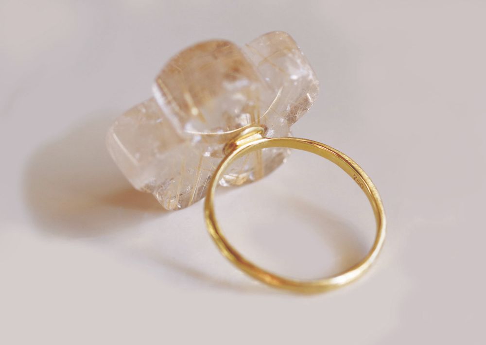 Bijoux - Bague Flower Ring / Rutile Quartz - NAM