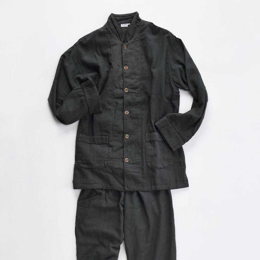 Homewear - Kyo Wazarashi Mensya Herbal-Dyed Gauze Pajamas - DAITOU SHINGU