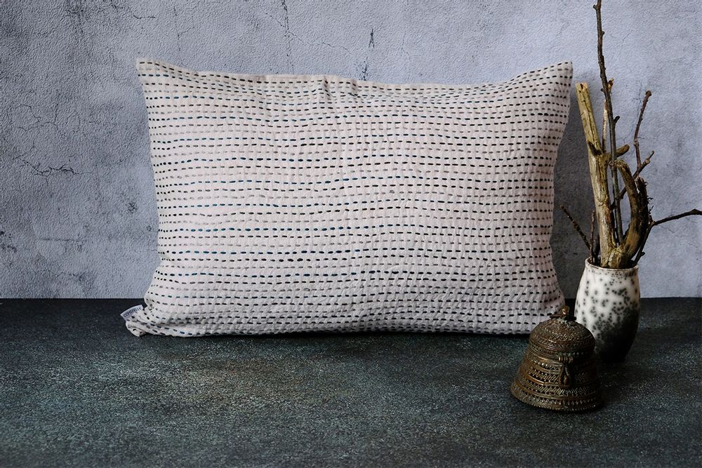 Coussins textile - TRAIT D'UNION - Housse de Coussin Lin 60x40 cm - CONSTELLE HOME