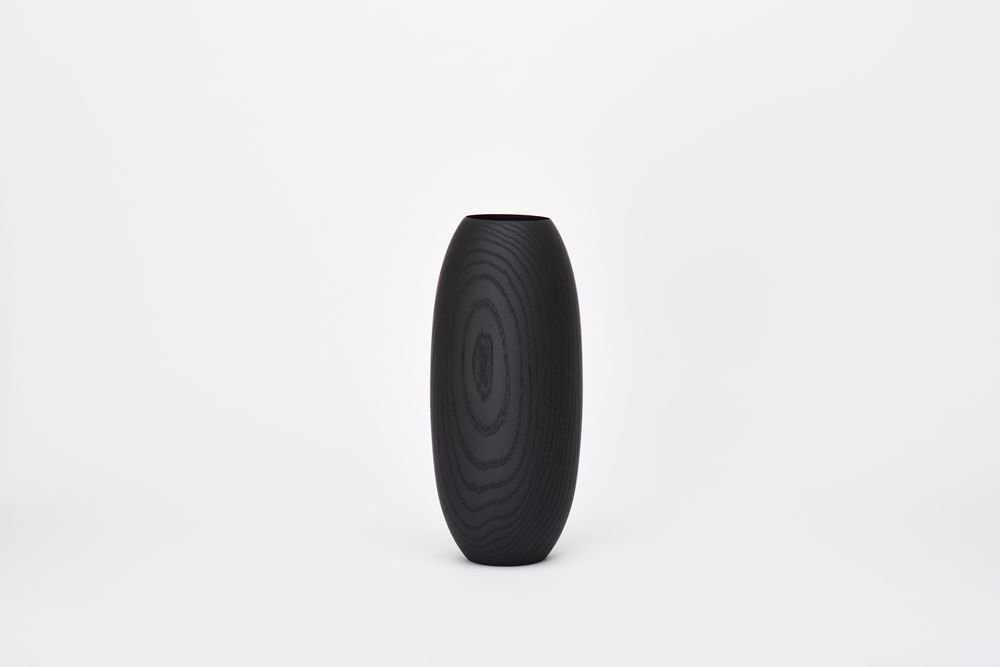 Vases - FLUSSO Ash Black Medio - MUGEN MUSOU BY IWATA