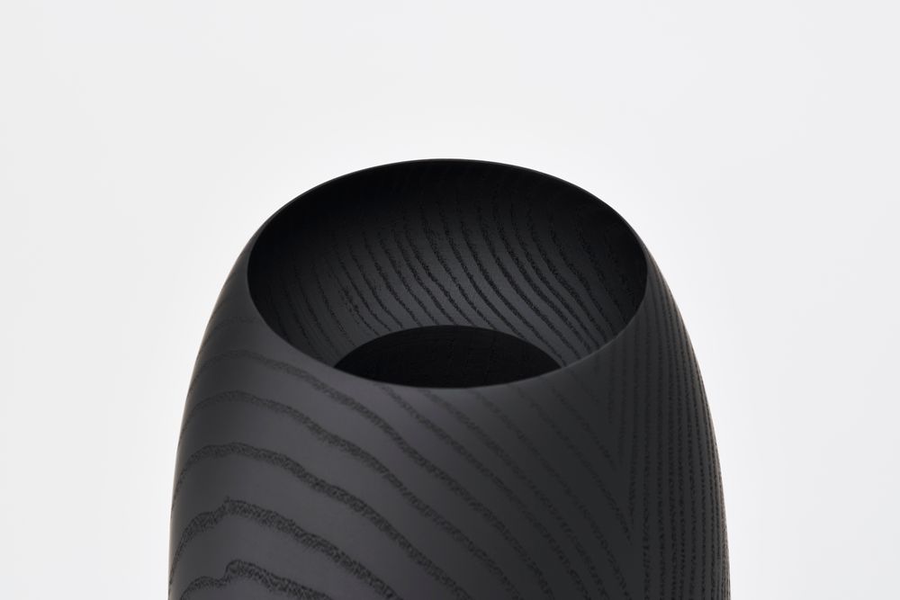 Vases - FLUSSO Ash Black Grande - MUGEN MUSOU BY IWATA