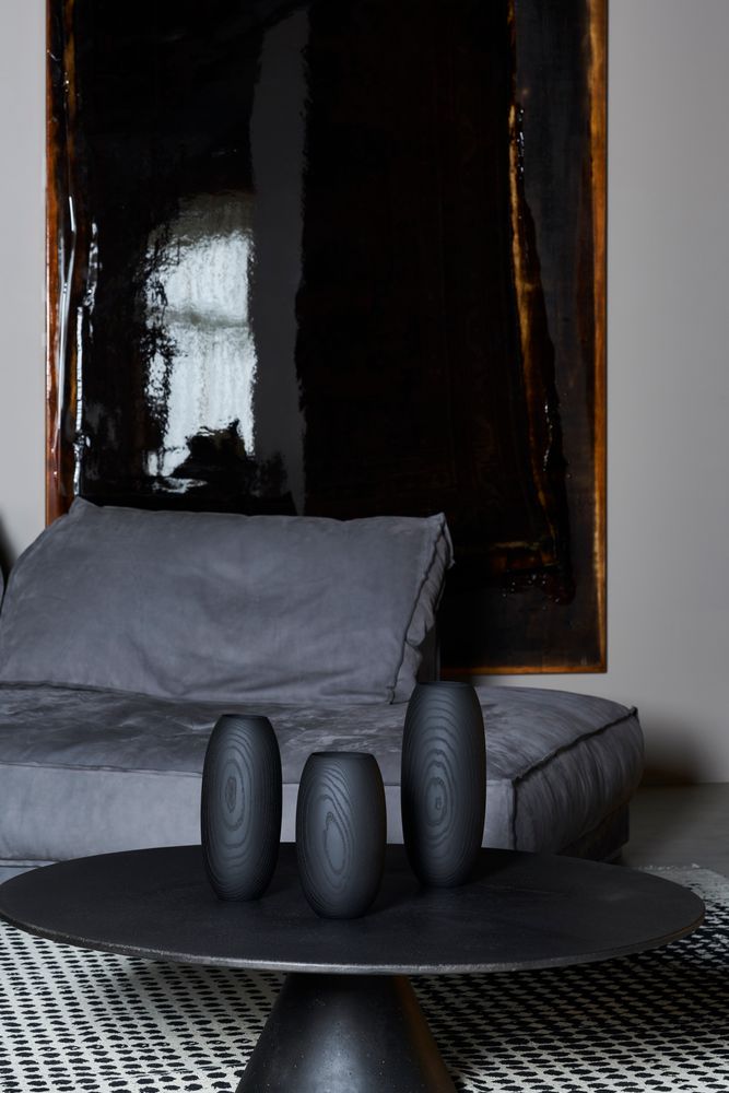 Vases - FLUSSO Ash Black Grande - MUGEN MUSOU BY IWATA