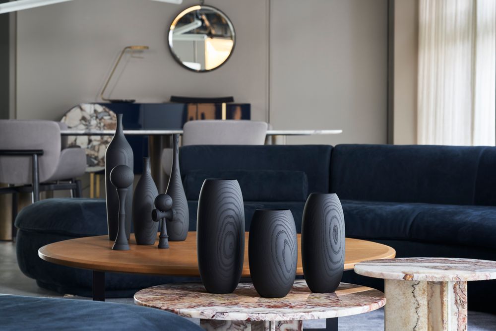Vases - FLUSSO Ash Black Grande - MUGEN MUSOU BY IWATA
