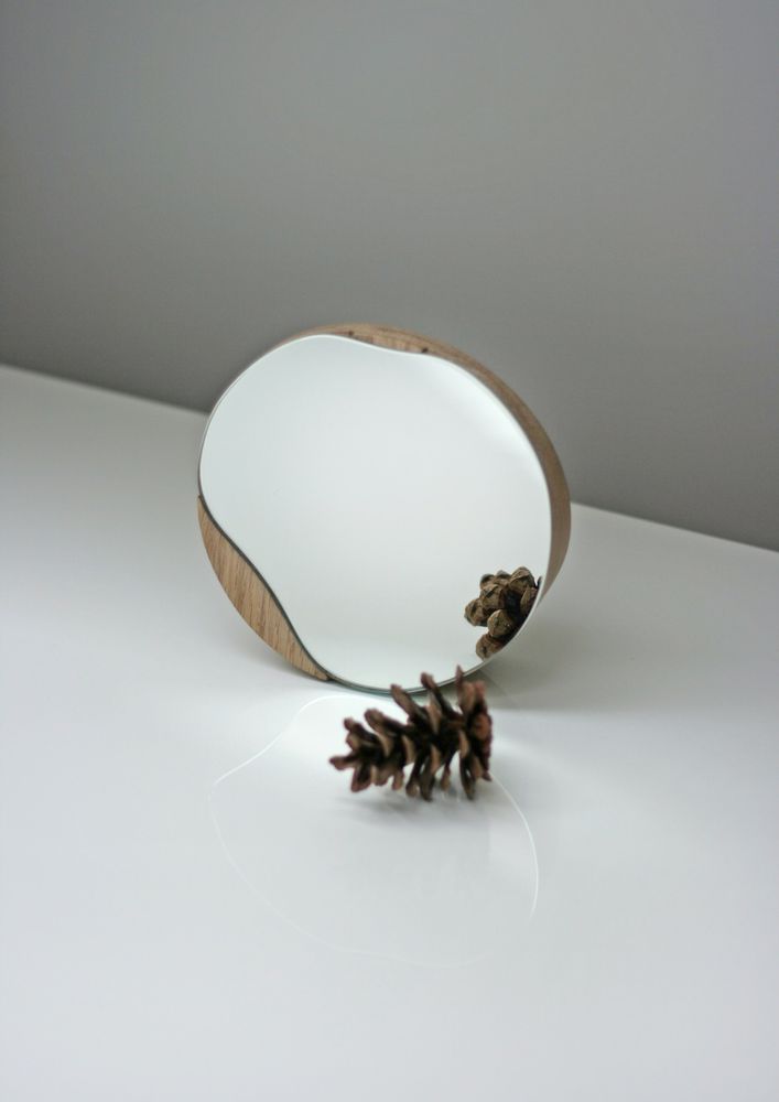 Miroirs - Miroir de table PUDDLE | bois de chêne ou noir - NAMUOS