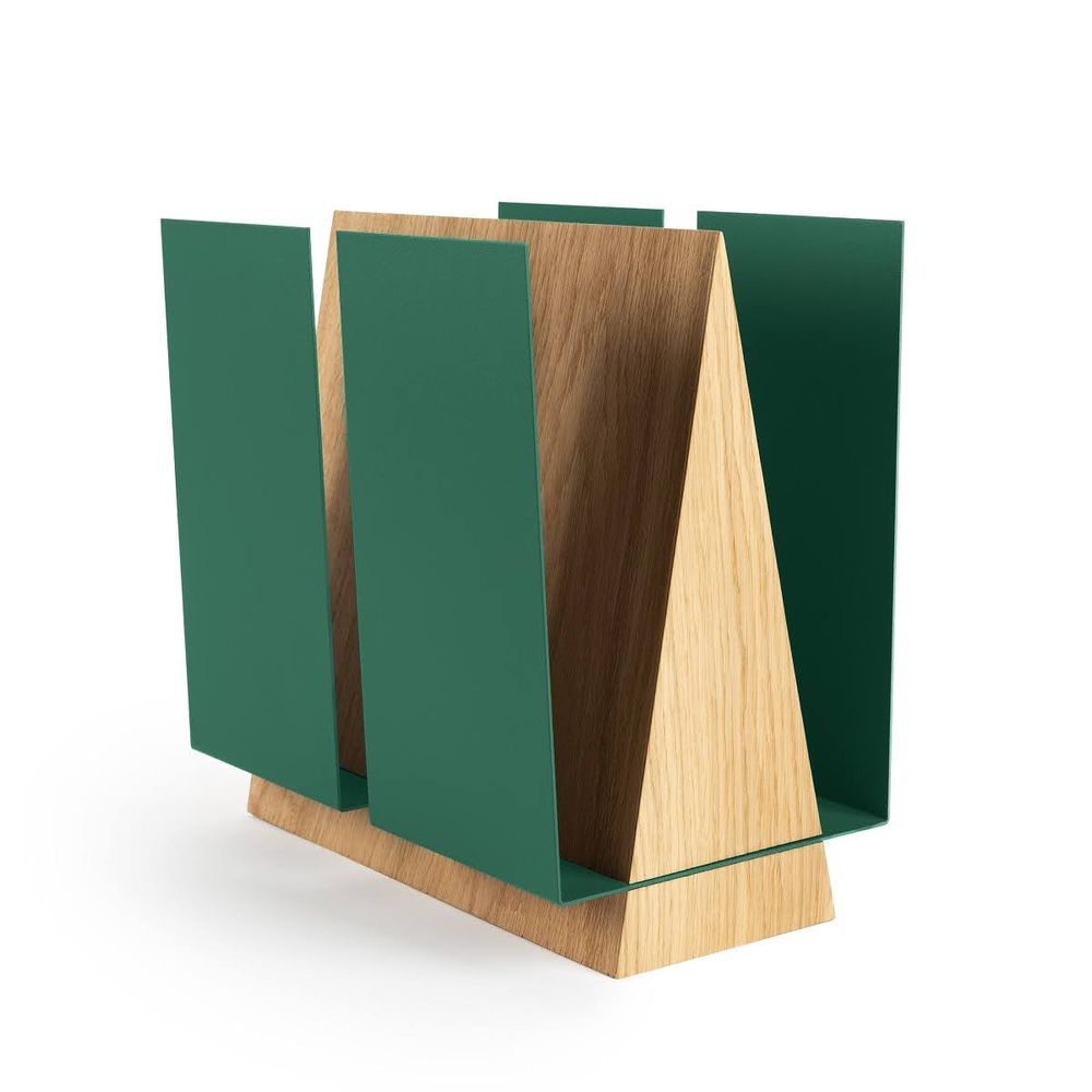 Work stations - Magazine rack WINGS | green, grey, black - NAMUOS