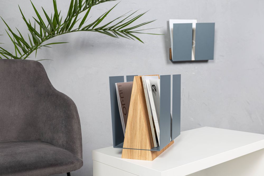 Work stations - Magazine rack WINGS | green, grey, black - NAMUOS