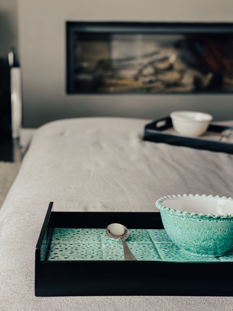 Design objects - Rectangular Tray Ceramic - Wood - CERAMICHE NOI