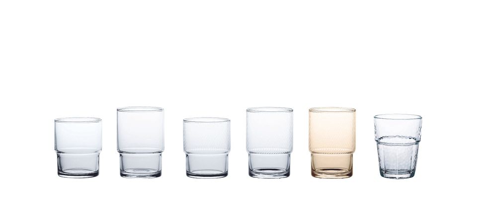 Verres - Gobelet empilable et trempé japonais « HS » de plus de 50 ans d'histoire. - TOYO-SASAKI GLASS