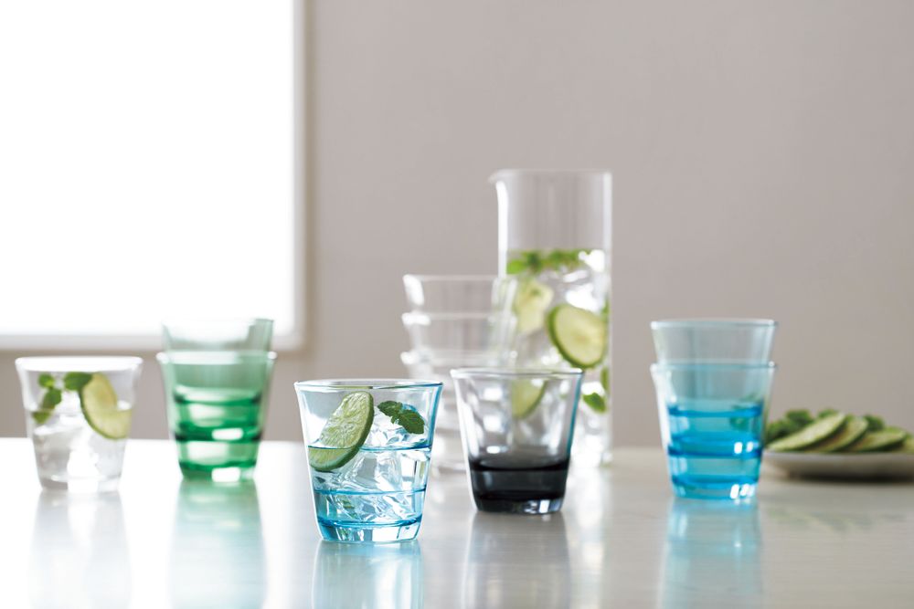 Glass - Stackable glass tumbler "SPASH" for everyday use, made in Japan - TOYO-SASAKI GLASS