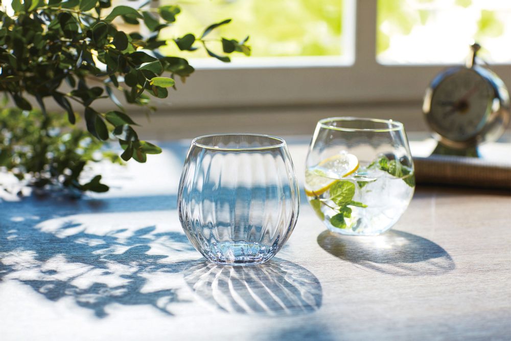 Glass - "SUNFARE" with unique stripe and diagonal pattern, from Japan - TOYO-SASAKI GLASS