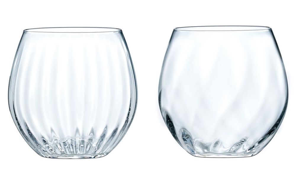 Glass - "SUNFARE" with unique stripe and diagonal pattern, from Japan - TOYO-SASAKI GLASS