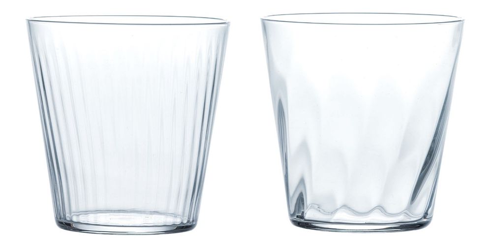 Glass - "SUNFARE" with unique stripe and diagonal pattern, from Japan - TOYO-SASAKI GLASS
