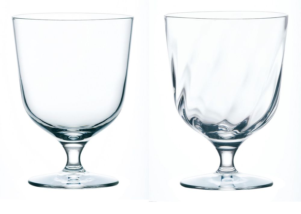 Glass - "SUNFARE" with unique stripe and diagonal pattern, from Japan - TOYO-SASAKI GLASS