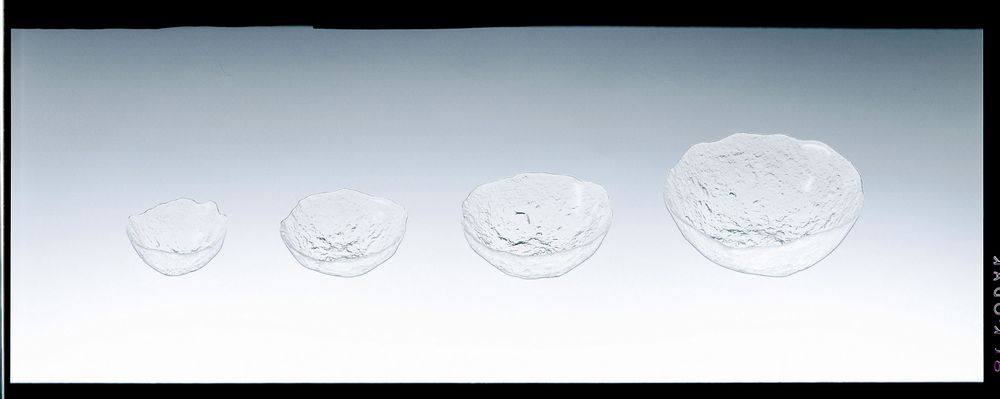Platter and bowls - "SEIRO" Japanese High-Quality Handcrafted, Bumpy Surface Glass Plate - TOYO-SASAKI GLASS