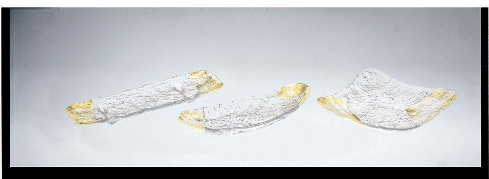 Platter and bowls - "SEIRO" Japanese High-Quality Handcrafted, Bumpy Surface Glass Plate - TOYO-SASAKI GLASS