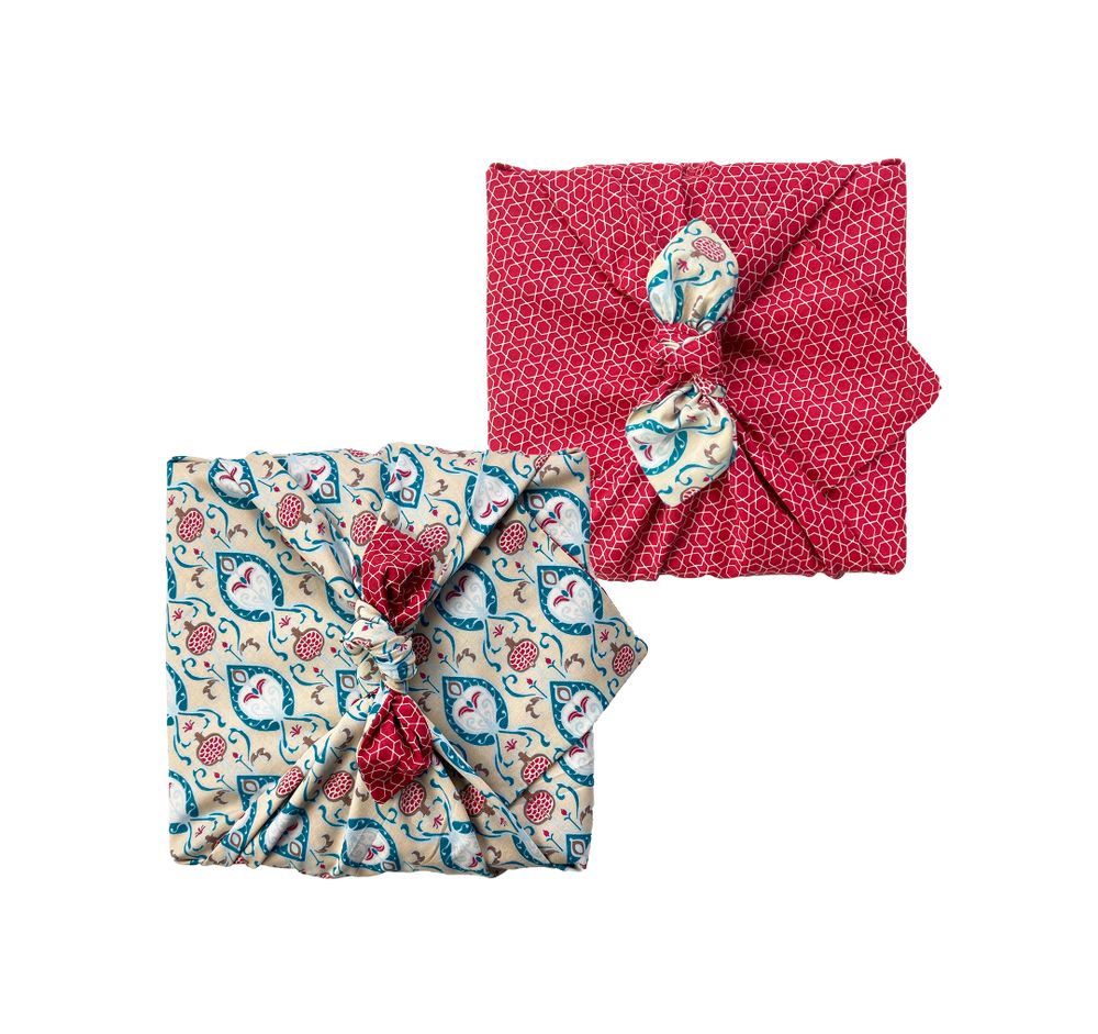 Gifts - FabRap Reversible Double Sided Small Reusable Gift Wrapping - FABRAP