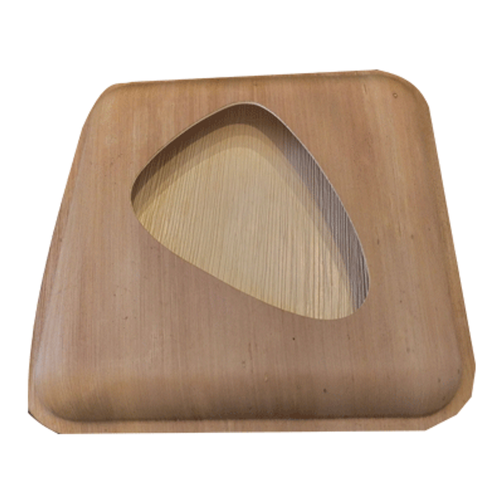 Decorative objects - Valet tray square  (25x25cm) made of Palm trees leaves - ARECABIO