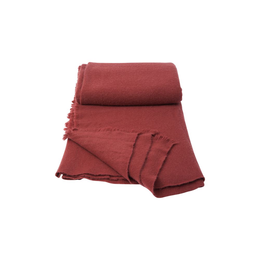 Homewear - Soft Felted Cashmere Blankets Beig/Brown - MIRROR IN THE SKY