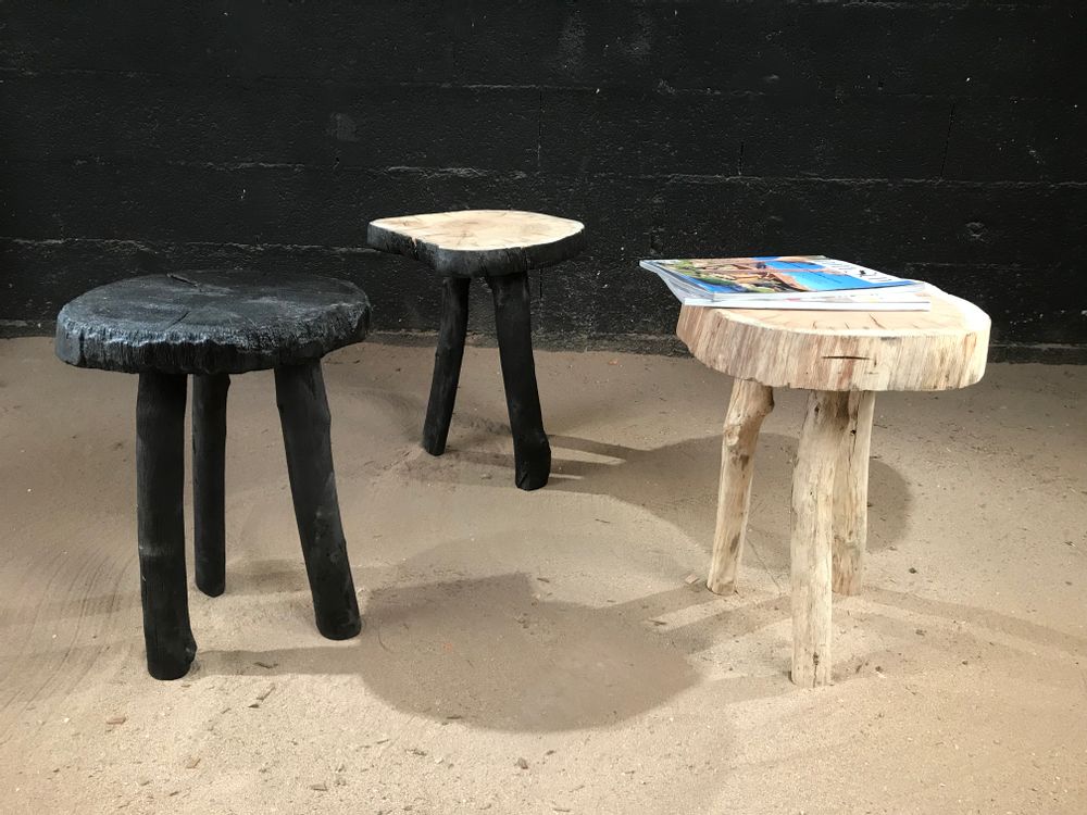 Tabourets pour collectivités - Tabouret en bois flotté - DECO-NATURE