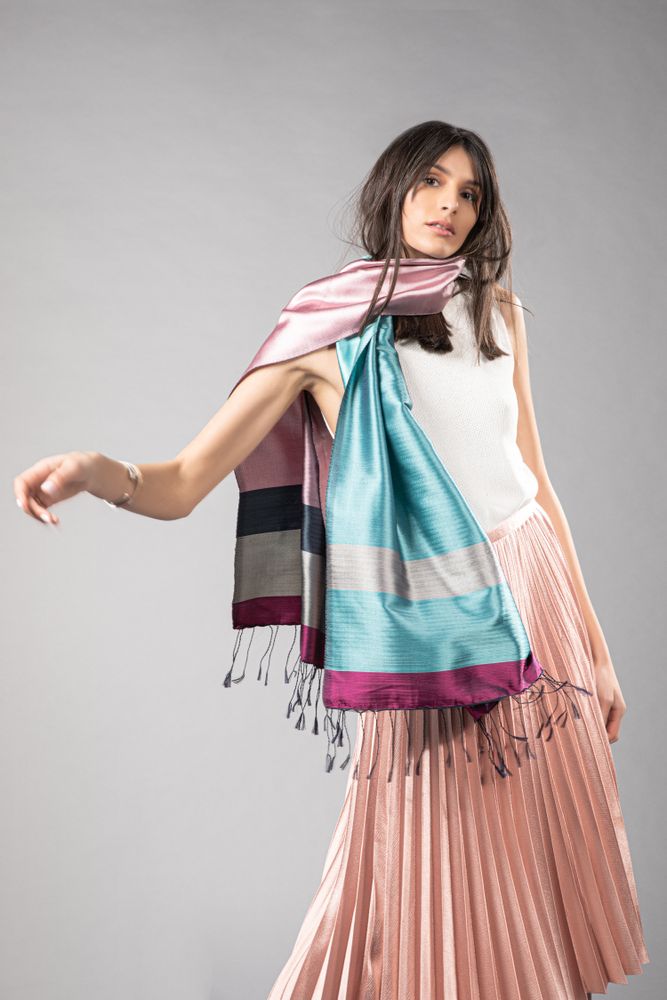 Foulards et écharpes - Brise de Jasmin - Echarpe en Soie Fine - N S I J A
