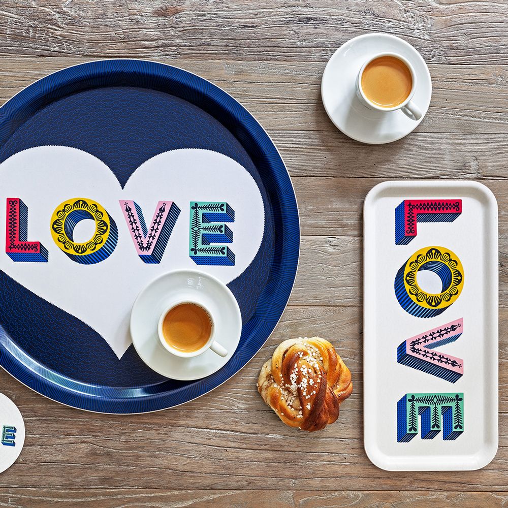 Table mat - LOVE - Trays - Coasters - Mugs - Serving trays - JAMIDA OF SWEDEN