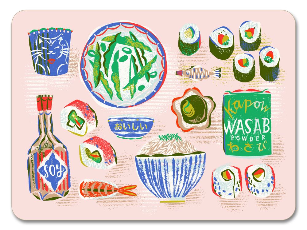 Table mat - Sushi - trays - tablemats - placemats - Serving tray - JAMIDA OF SWEDEN