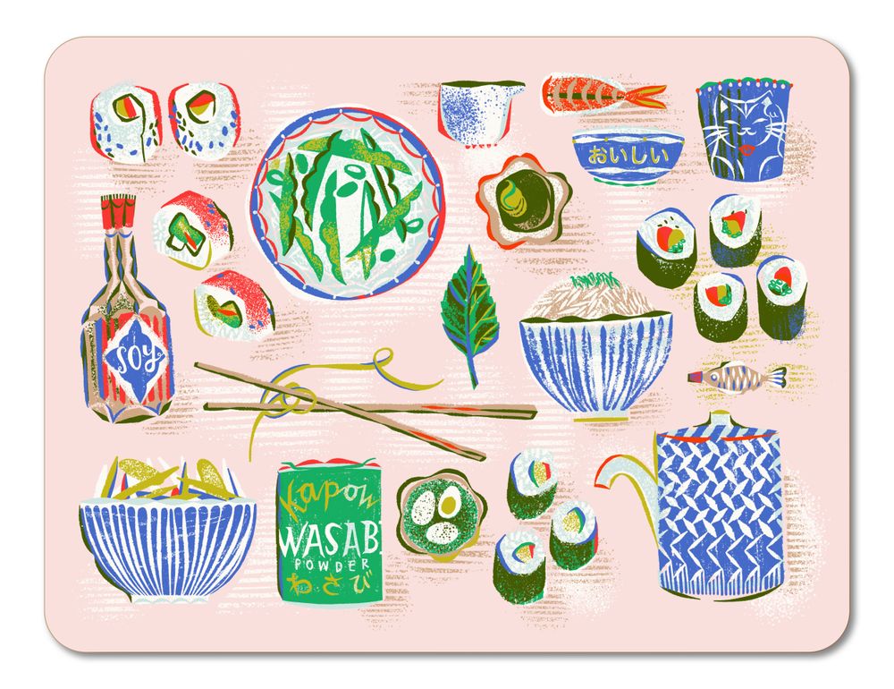 Table mat - Sushi - trays - tablemats - placemats - Serving tray - JAMIDA OF SWEDEN