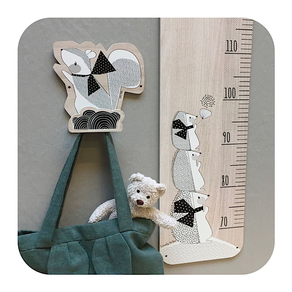 Autres décorations murales - PATÉRE EN BOIS POUR LES VÊTEMENTS POUR ENFANTS - LOVELY TRIBU DECORATION