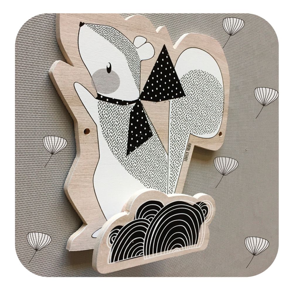 Autres décorations murales - PATÉRE EN BOIS POUR LES VÊTEMENTS POUR ENFANTS - LOVELY TRIBU DECORATION