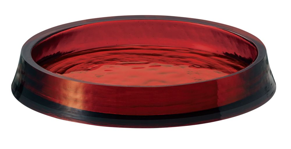 Ménagères - « KAGUYATSUKI » Plaque en verre ronde en or véritable 24 carats en or véritable fabriqué à la main - TOYO-SASAKI GLASS