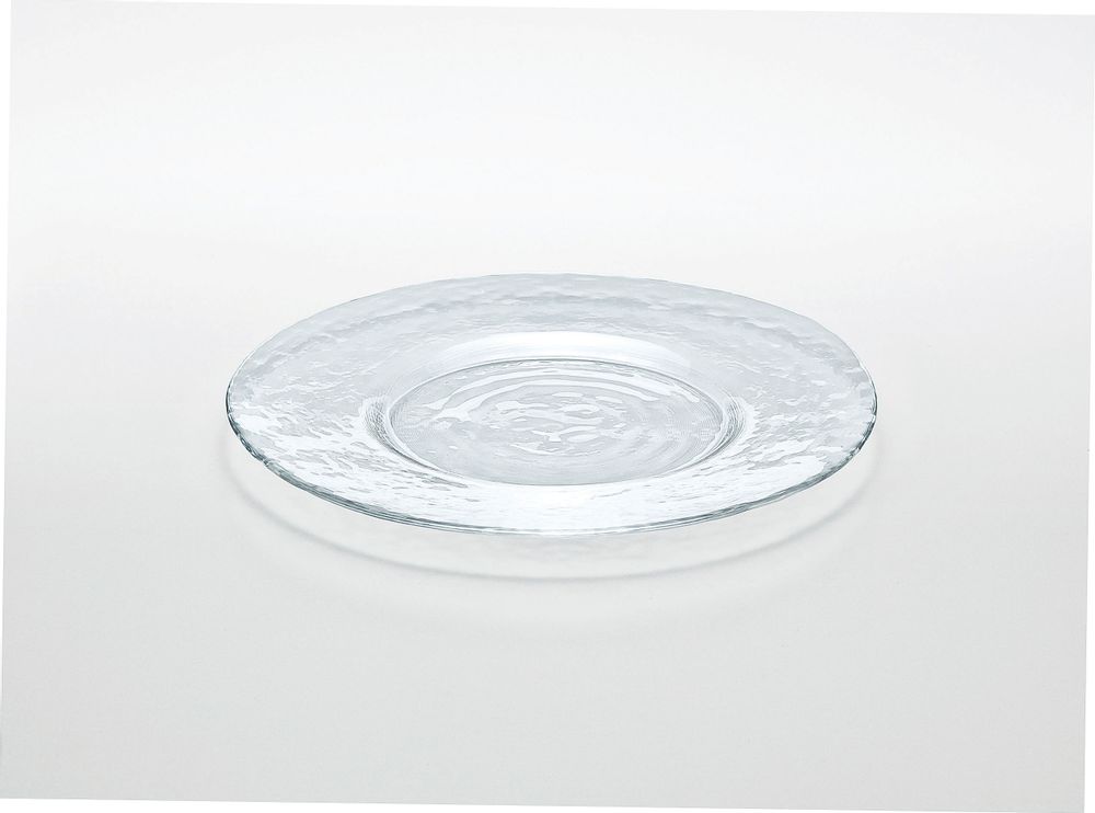 Glass - "ORBIT" Master Craftmanship Japanese Round & Square Glass Plate with Rim - TOYO-SASAKI GLASS