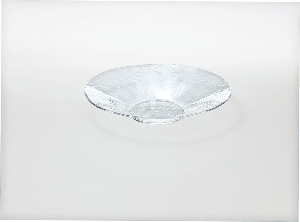 Glass - "ORBIT" Master Craftmanship Japanese Round & Square Glass Plate with Rim - TOYO-SASAKI GLASS