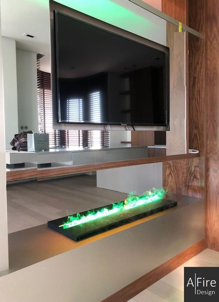 Chambres d'hôtels - 100 cm Cheminée à vapeur d'eau - Insert électrique 3D PRESTIGE AFIRE Cheminées Décoration Design - AFIRE