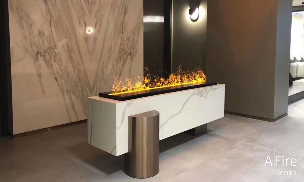 Chambres d'hôtels - 100 cm Cheminée à vapeur d'eau - Insert électrique 3D PRESTIGE AFIRE Cheminées Décoration Design - AFIRE