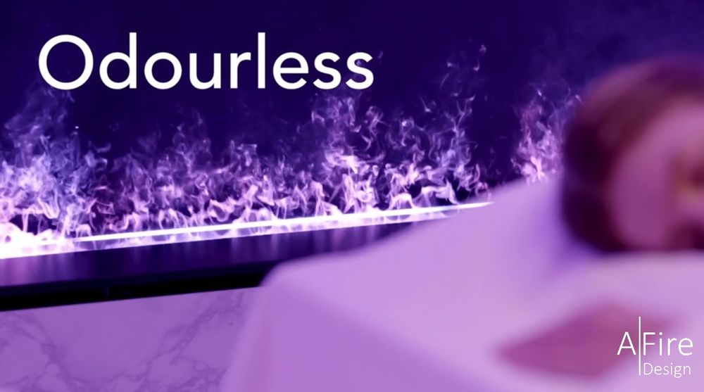 Hotel bedrooms - 150 cm Water Vapor Fireplace - AFIRE 3D Electric Insert PRESTIGE Design Decoration - AFIRE
