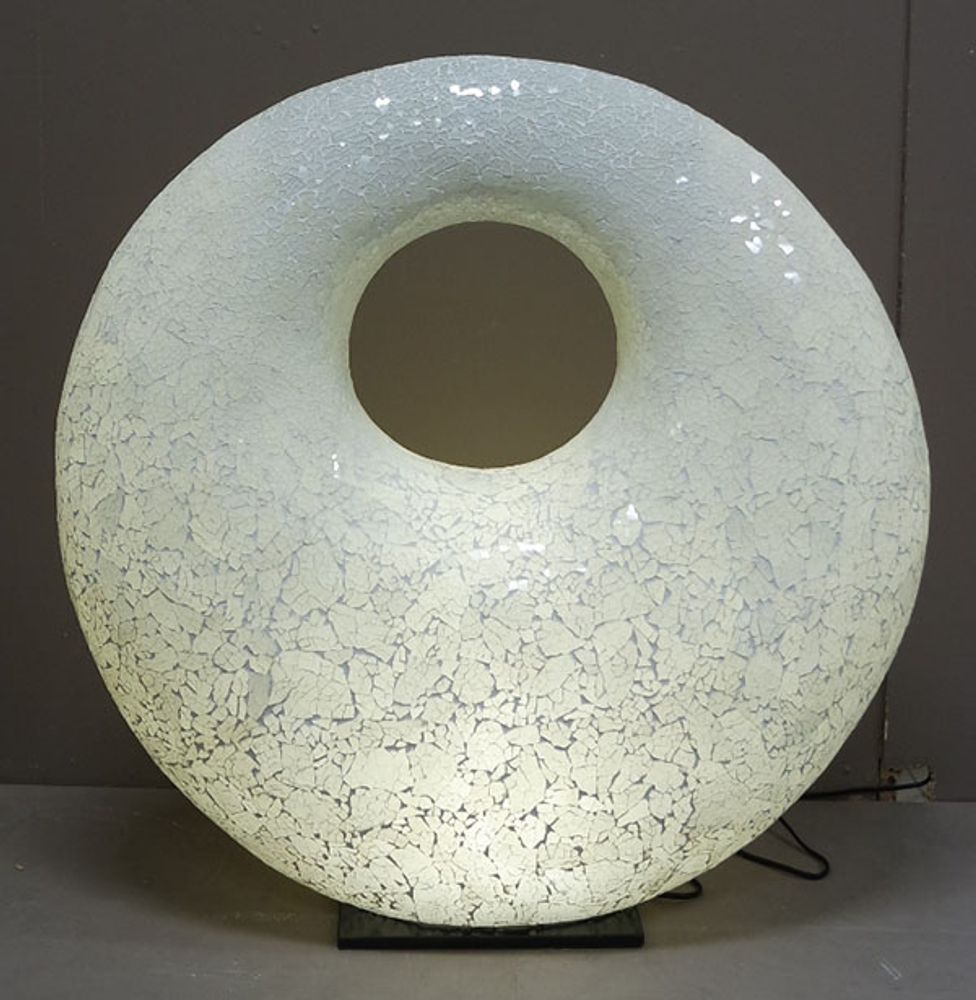 Table lamps - White mosaic lamp cracked donut 80cm - JOLY S COLLECTION