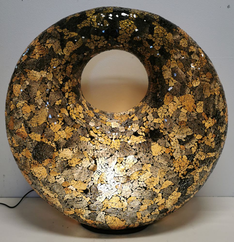 Table lamps - White mosaic lamp cracked donut 80cm - JOLY S COLLECTION
