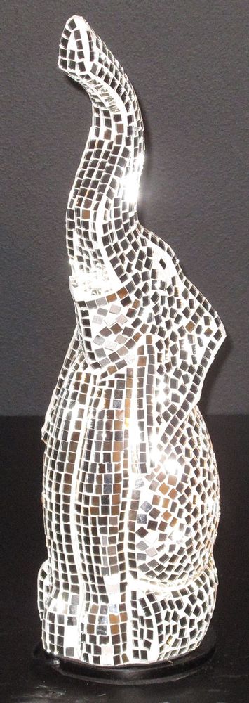 Table lamps - PUR025D White and black elephant mosaic lamp - JOLY  S COLLECTION