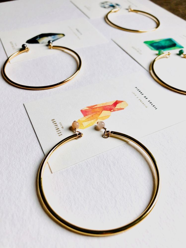 Jewelry - Golden Sunstone Bangle - GIVE ME HAPPINESS