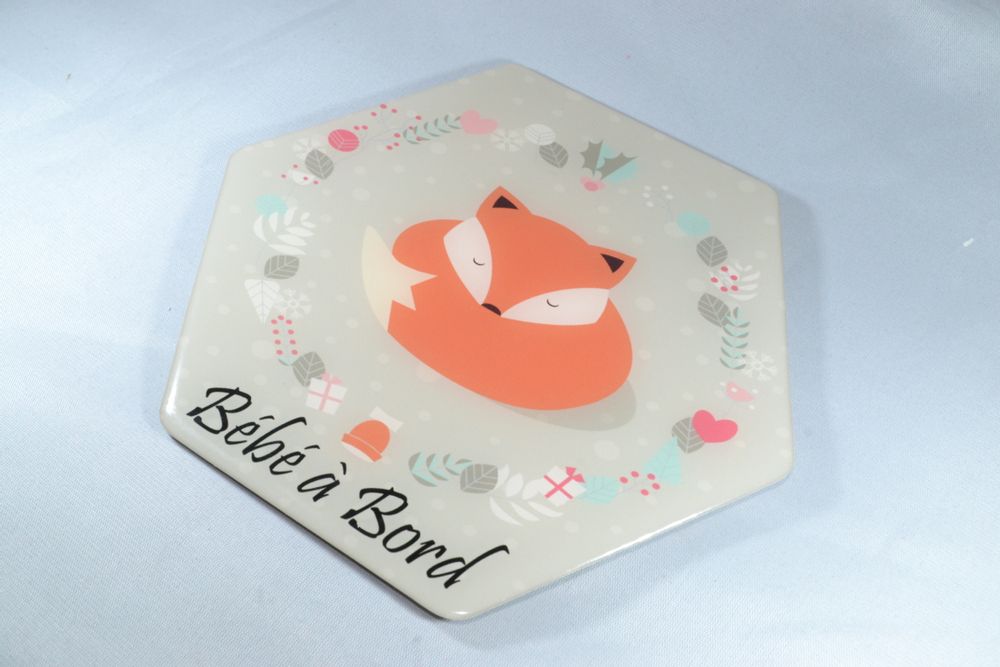 Objets de décoration - Adhésif Bébé à Bord - Renard - IRRÉVERSIBLE