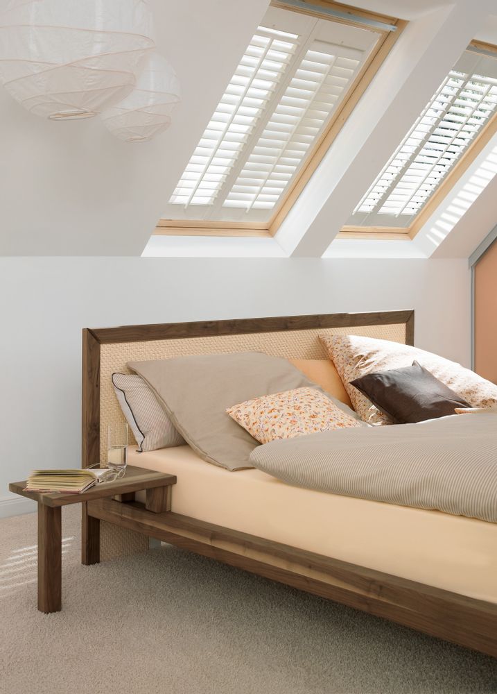 Curtains and window coverings - JASNO SHUTTERS - interior shutter with adjustable shutters in roof window and Velux - JASNO