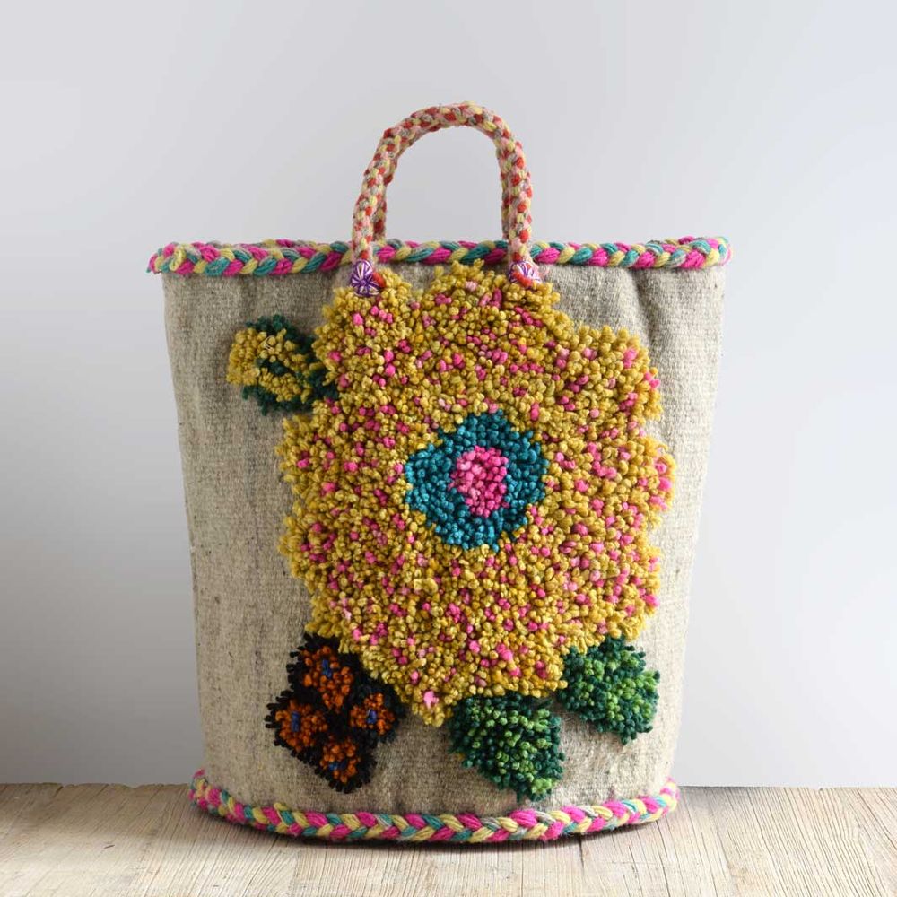Bags and totes - "Nathalie's butterflies" - Basket - PO! PARIS
