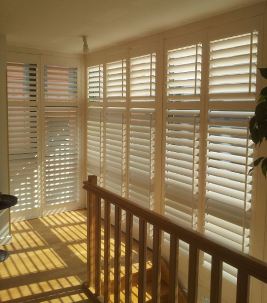 Curtains and window coverings - JASNO SHUTTERS - interior shutter with adjustable shutters in stairs - JASNO